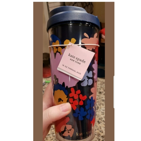 kate spade Other - LAST 1! NEW KATE SPADE BLUE FLOWERS 16 OZ MUG